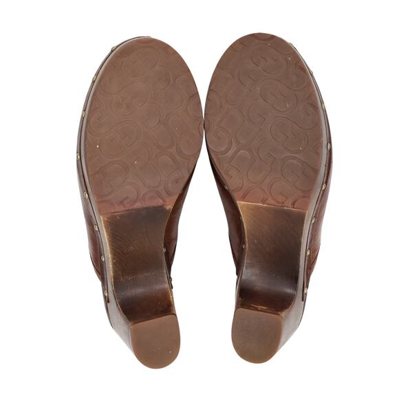 UGG Women's Abbie UGG Leather Clogs Brown Size US 6 EU 37 - Picture 12 of 12